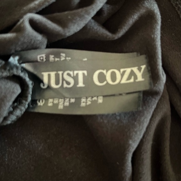 Just Cozy Black Long Sleeve Top Large - Picture 4 of 5